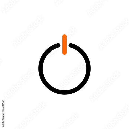 Power icon vector. Power icon. Power button icon.