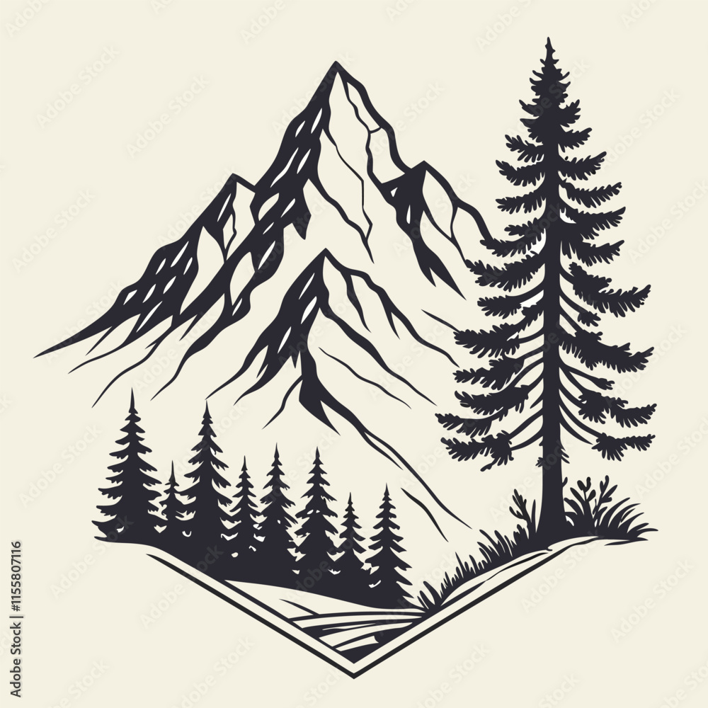 Obraz premium winter forest background