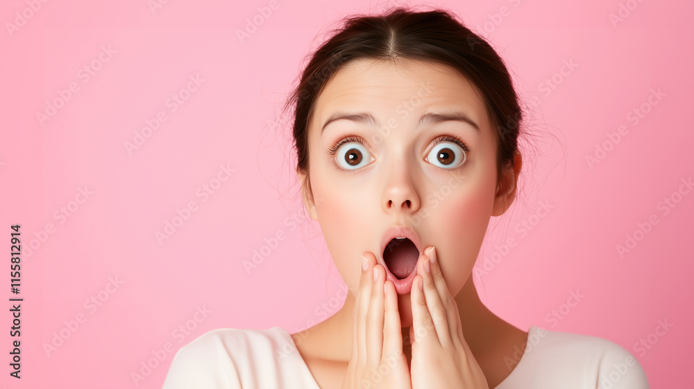 A close-up portrait of a pretty, attractive girl with a winsome charm, looking stunned and slightly embarrassed as she closes her mouth, conveying a âdonât speakâ or âoopsâ moment. A close-up portrait of a pretty, attractive girl with a winsome charm, looking stunned and slightly embarrassed as she closes her mouth, conveying a âdonât speakâ or âoopsâ moment.