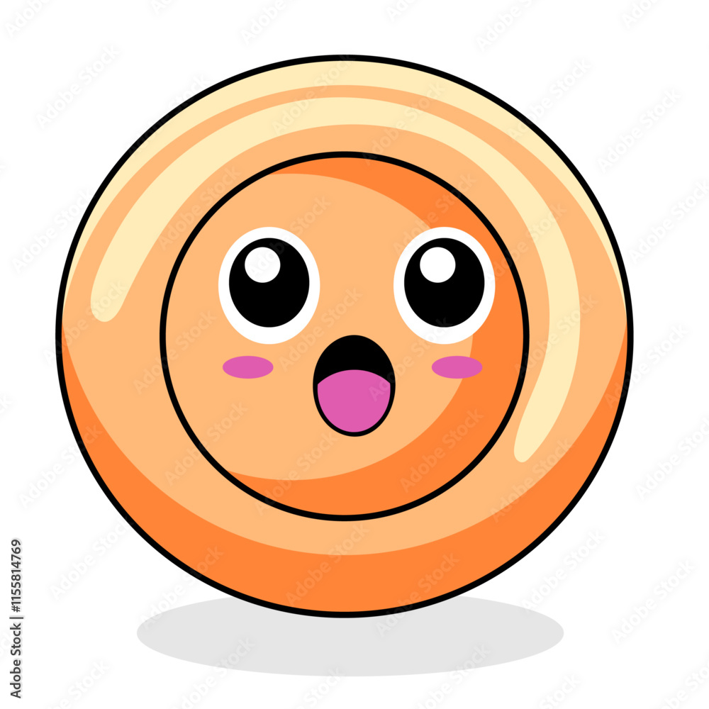 Fototapeta premium Cute Candy Cartoon Kawaii Sticker. Character Vector Illustration