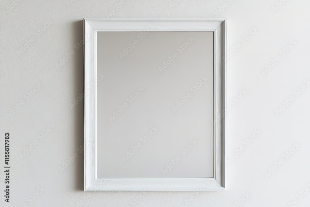 Clean white frame reflects simplicity and elegance, enhancing an Clean white frame reflects simplicity and elegance, enhancing an
