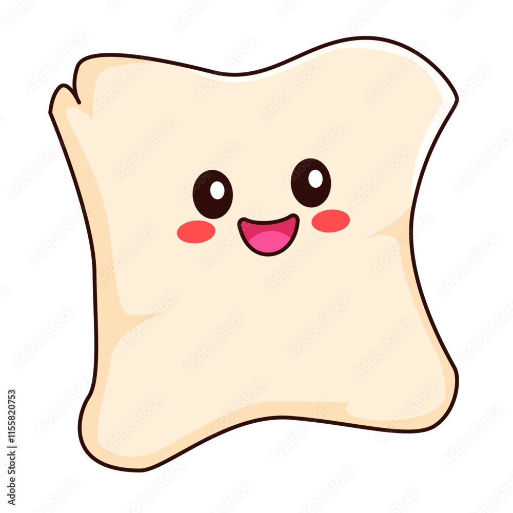 Cute Map Cartoon Kawaii Sticker. Character Vector Illustration Cute Map Cartoon Kawaii Sticker. Character Vector Illustration