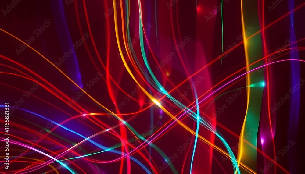 Abstract Colorful Light Trails: Vibrant Swirls of Neon Energy Abstract Colorful Light Trails: Vibrant Swirls of Neon Energy