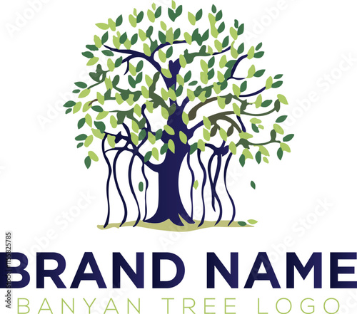 tree property logo, Modern natural Oak, bunion tree wood symbol. Plant branch vector logo download for your company