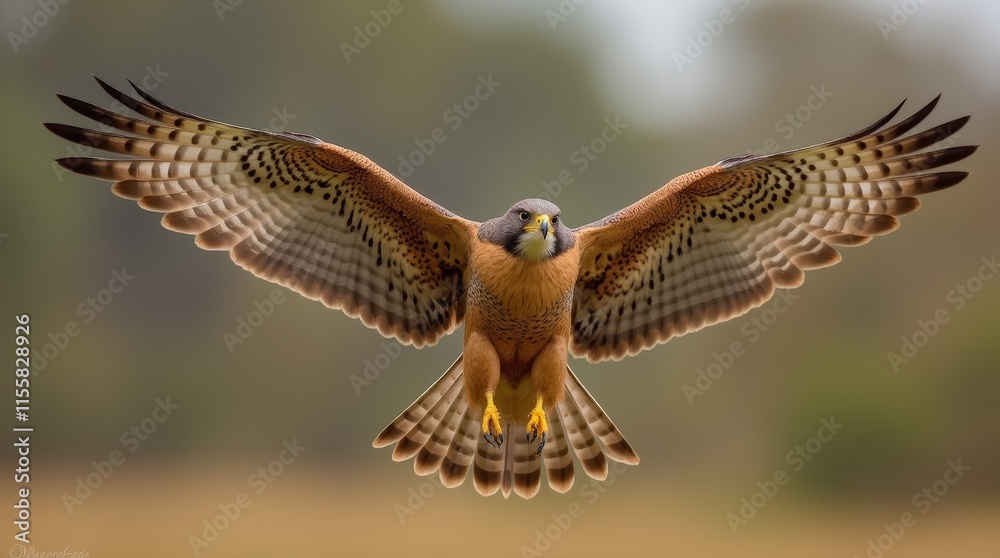 Fototapeta premium Award-Winning Falcon in Flight Masterpiece