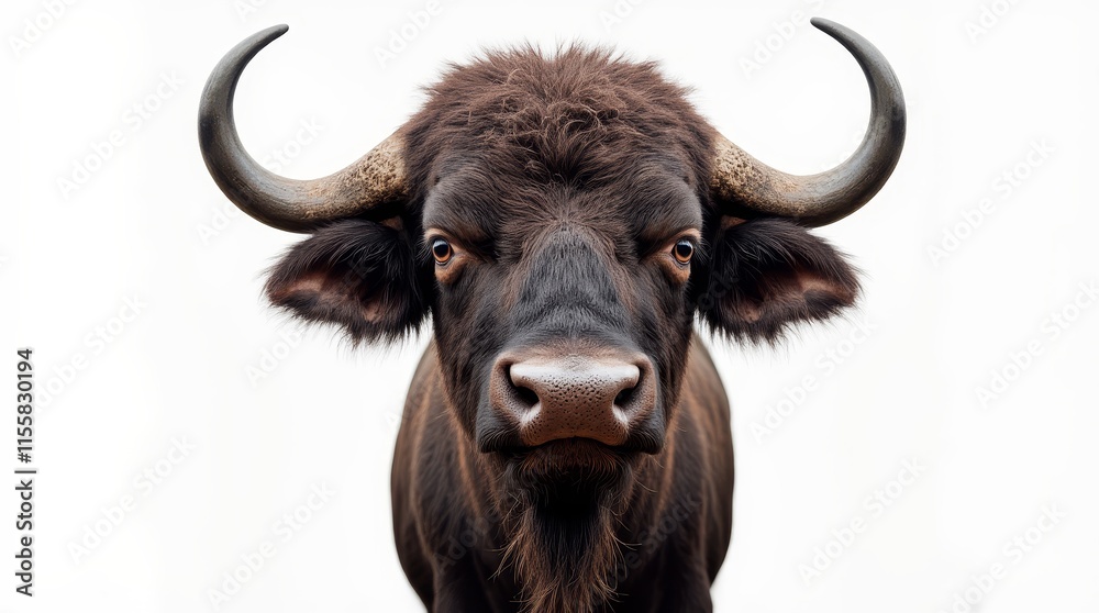 Close-Up Portrait of a Buffalo Close-Up Portrait of a Buffalo