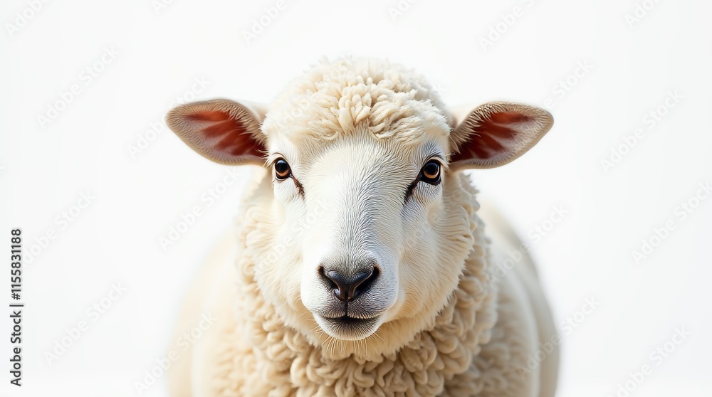 Fototapeta premium Detailed Close-up Portrait of a Sheep