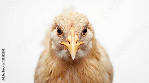 Detailed Close-Up Portrait of a Chicken
