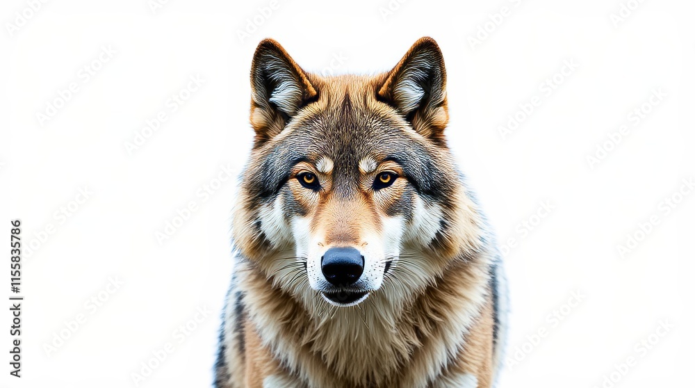 Fototapeta premium Detailed Close-Up Portrait of a Wolf