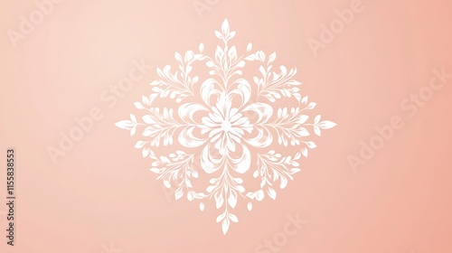 Create an elegant logo with a delicate floral pattern that forms a symmetrical design