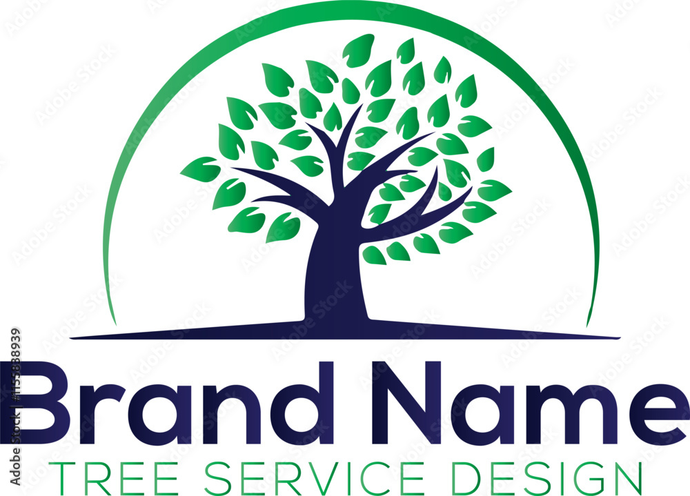 Obraz premium Tree Logo Vector Art, Icons, and Graphics. Abstract vibrant tree logo design, root vector - Tree of life logo design inspiration isolated on white background.