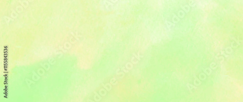 Green yellow watercolor vector texture background for poster, cover, banner, flyer, cards. Hand drawn light green spring illustration for design. Summer minimalistic background. Paper texture.