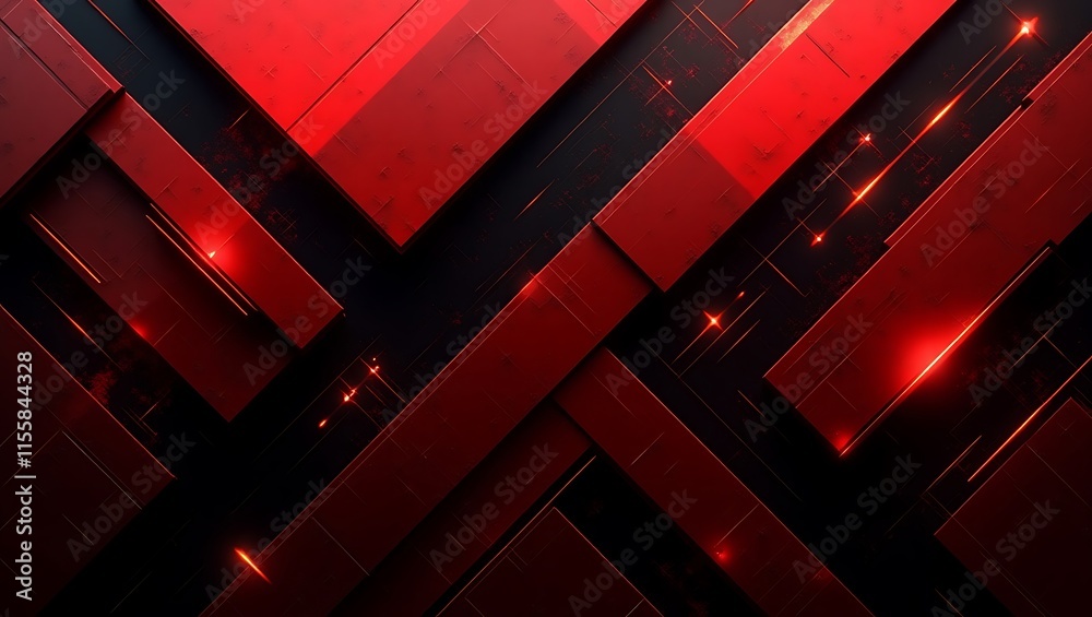 Abstract black and red geometric background. Generative Ai. Abstract black and red geometric background. Generative Ai.