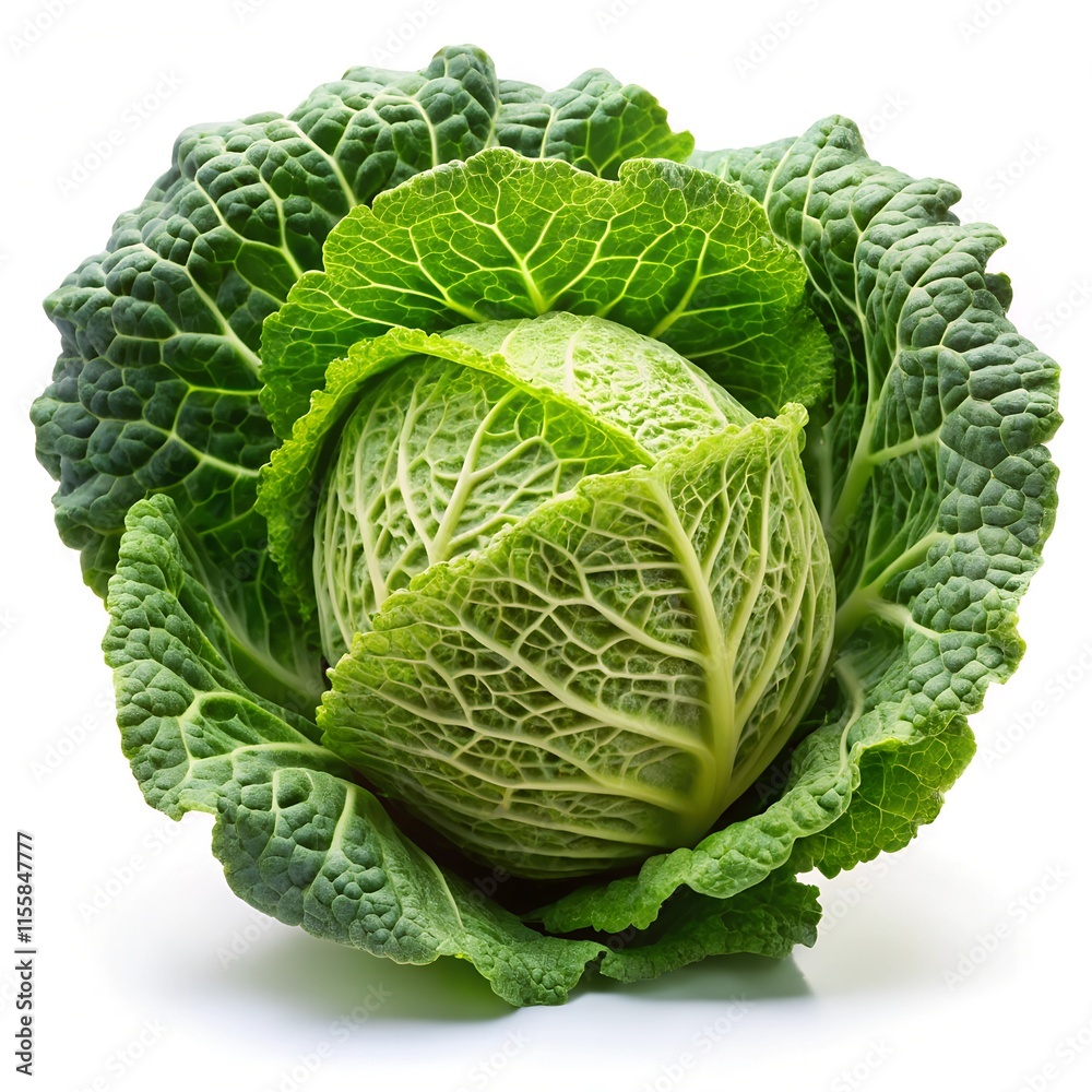 Fototapeta premium Ripe cabbage isolated on a white background. and cabbage isolated 