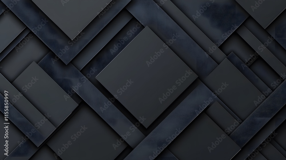 Abstract Dark Grey Overlapping Squares Geometric Design Background Abstract Dark Grey Overlapping Squares Geometric Design Background