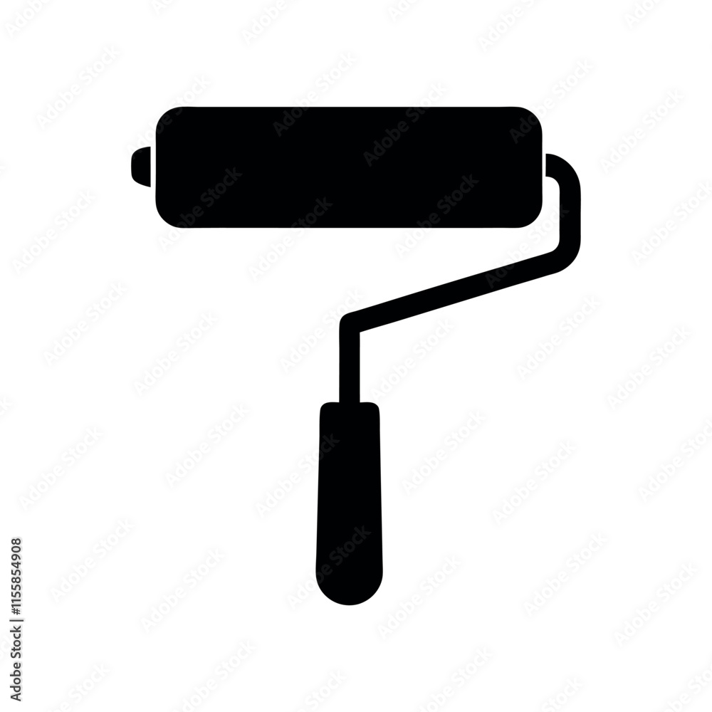 Paint Roller silhouette vector icon design Paint Roller silhouette vector icon design