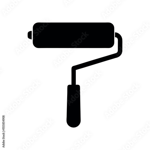 Paint Roller silhouette vector icon design