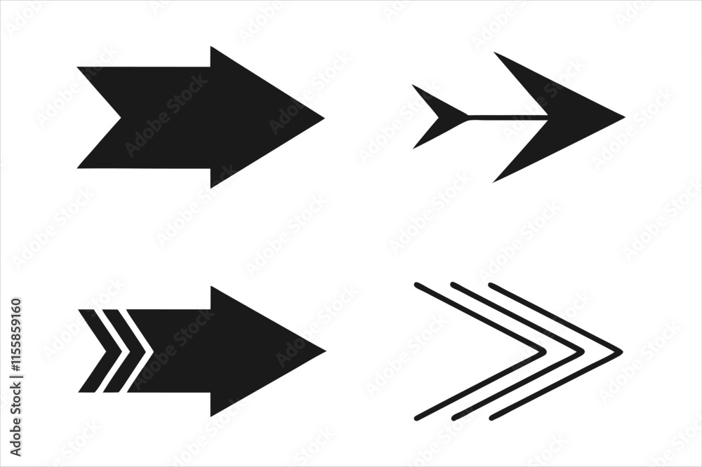 black arrow icon, simple modern thin arrows symbol vector art illustration isolated on white background black arrow icon, simple modern thin arrows symbol vector art illustration isolated on white background
