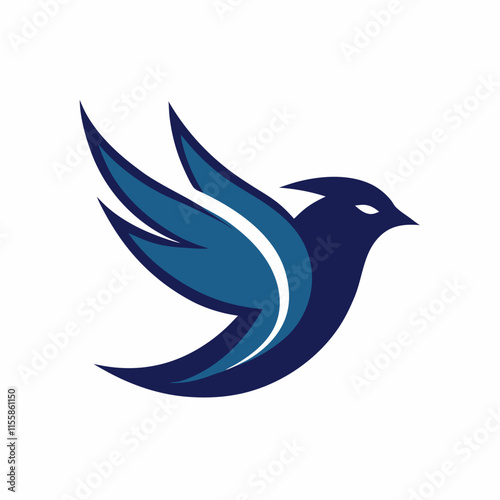 flying bird logo illustration