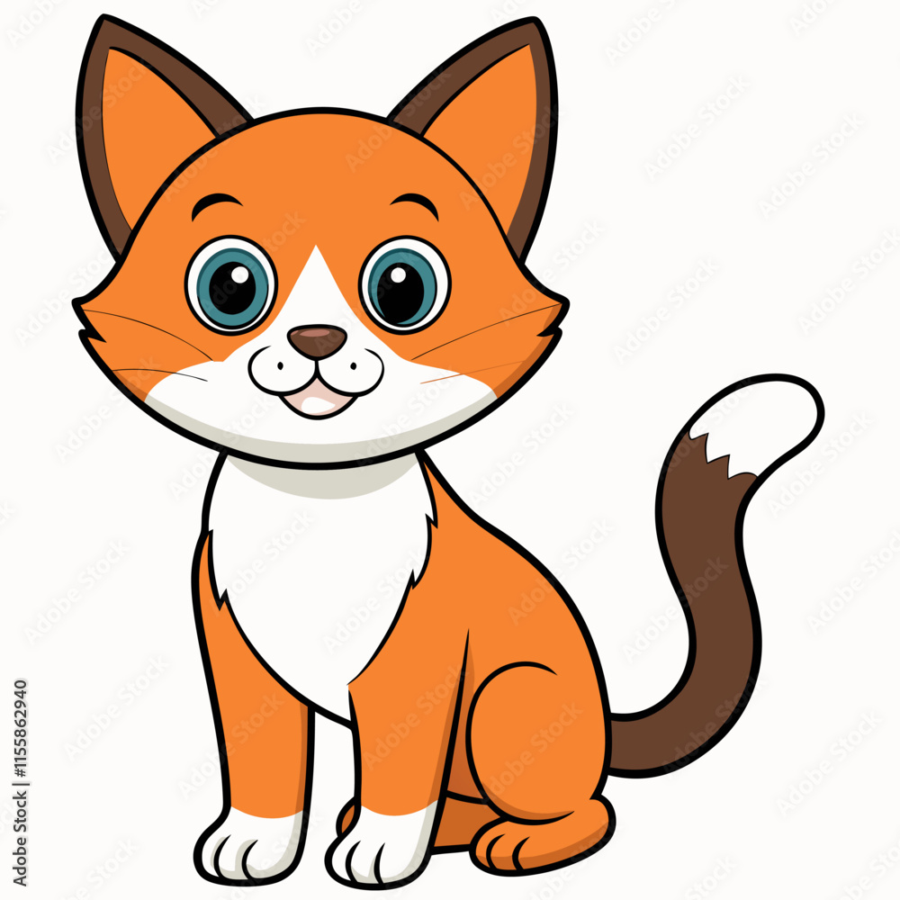 cute cat cartoon vector illustration cute cat cartoon vector illustration