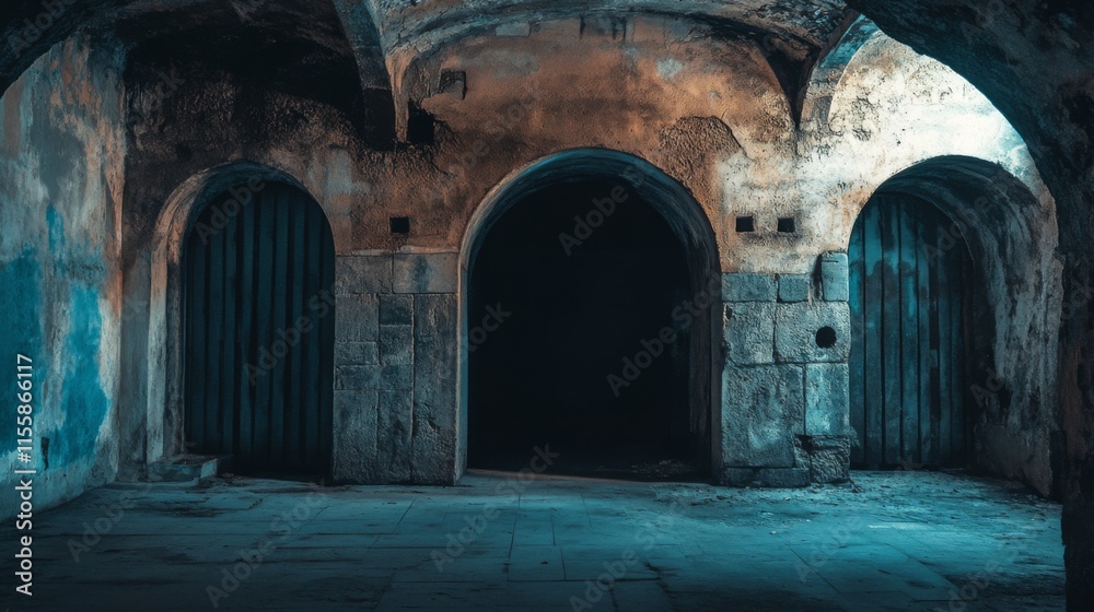 Obraz premium Dramatic Hidden Architecture Beneath the Surface