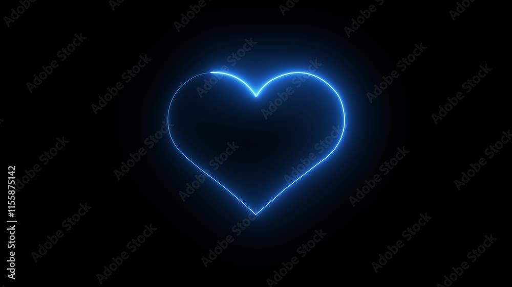 Glow Heart Shape Beating Flat Design Animation . Love Heart Shape Animation . Glow Heart Shape Beating Flat Design Animation . Love Heart Shape Animation .