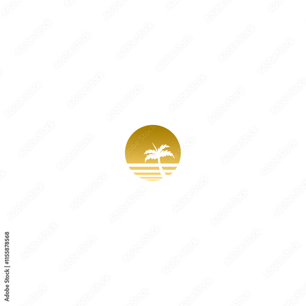 Obraz premium island beach logo.eps