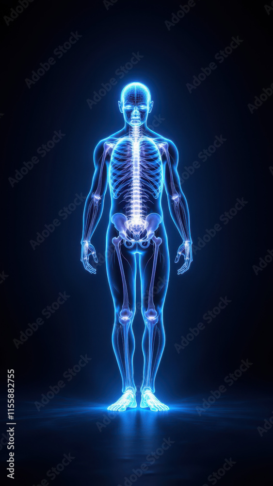 A 3D rendering of a human body with highlighted nervous system, focusing on VNS. A 3D rendering of a human body with highlighted nervous system, focusing on VNS.