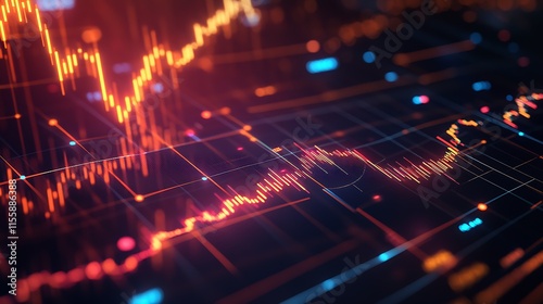 Wallpaper Mural Advanced Digital Graphs and Data Visualization for Financial Markets : Generative AI Torontodigital.ca