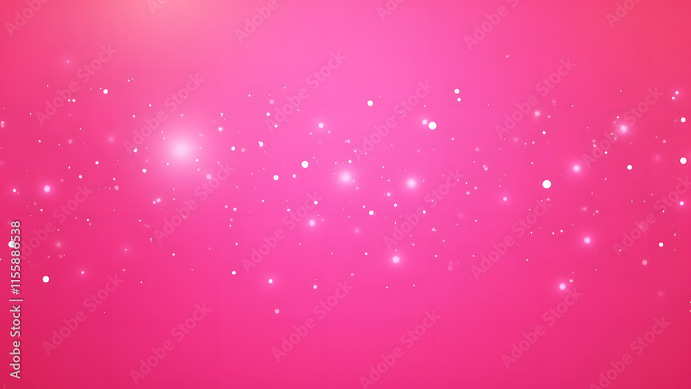 Abstract pink Background with Glowing Stars and Sparkling Snow Abstract pink Background with Glowing Stars and Sparkling Snow
