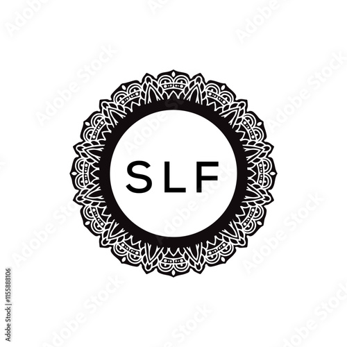 SLF  letter logo design with black background in illustrator, vector logo modern alphabet font overlap style. calligraphy designs for logo, Poster, Invitation, etc.t photo