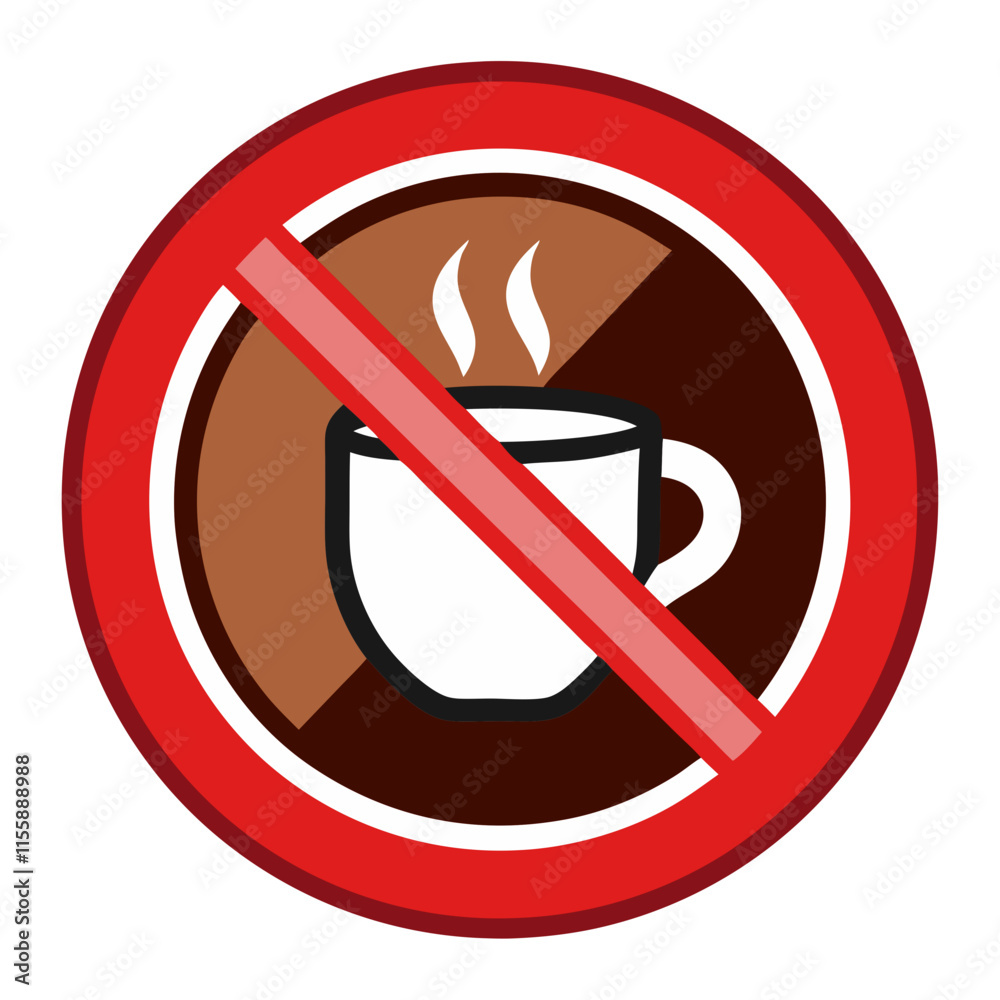 forbidden sign with coffee icon design forbidden sign with coffee icon design