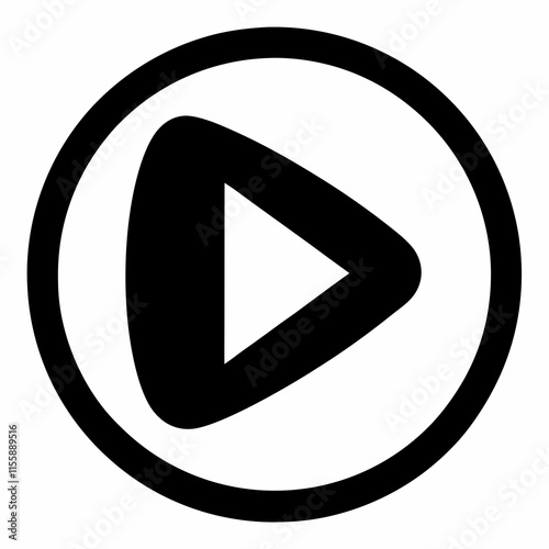 Free Download Black Silhouette Play Button Vector Art - GFXLoad