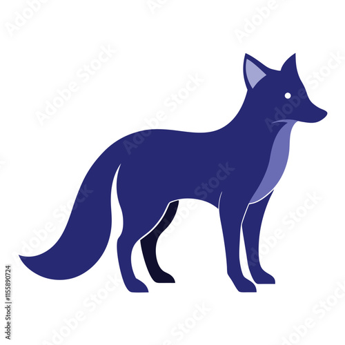 Pretty fox corpse vector artwork on the a white background.