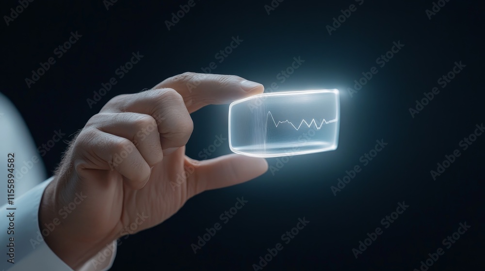 Visionary Leader Embracing Bio-Sensing Health Tech Innovation in Photorealistic Close-Up Visionary Leader Embracing Bio-Sensing Health Tech Innovation in Photorealistic Close-Up