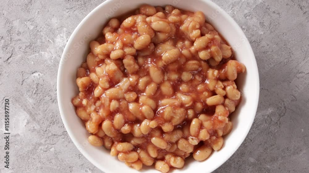 white beans in bowl top view zoom white beans in bowl top view zoom