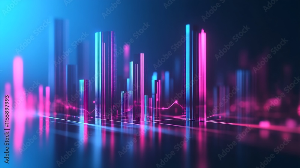 Neon Pink and Blue Digital High-Rise Structures Illustrate Advanced Data Science Visualization Concepts : Generative AI Neon Pink and Blue Digital High-Rise Structures Illustrate Advanced Data Science Visualization Concepts : Generative AI