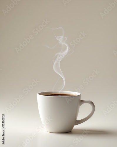 there is a cup of coffee with a steam rising out of it
