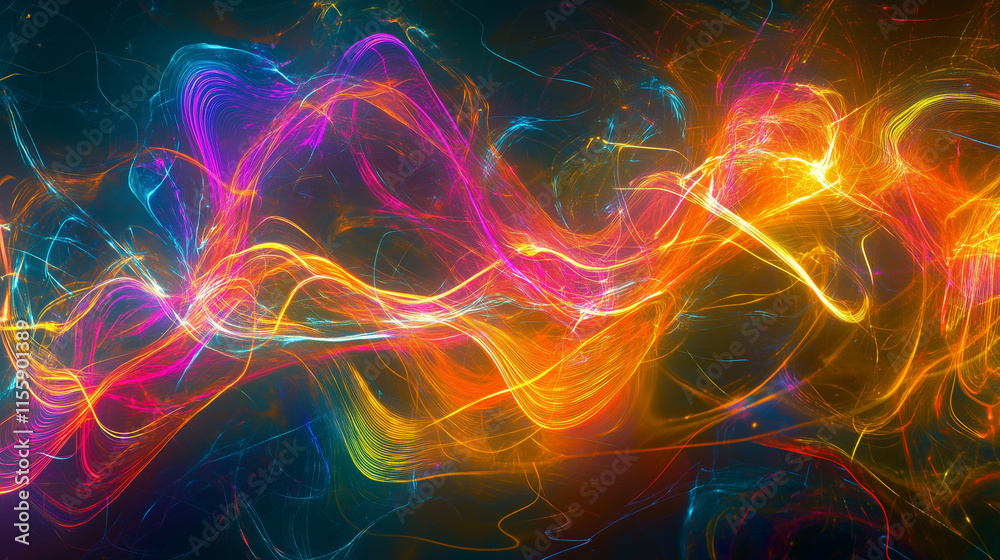 AI Machine Learning Abstract Art with Interconnected Glowing Lines and Cyberpunk Aesthetic in 4K Holographic Visuals AI Machine Learning Abstract Art with Interconnected Glowing Lines and Cyberpunk Aesthetic in 4K Holographic Visuals