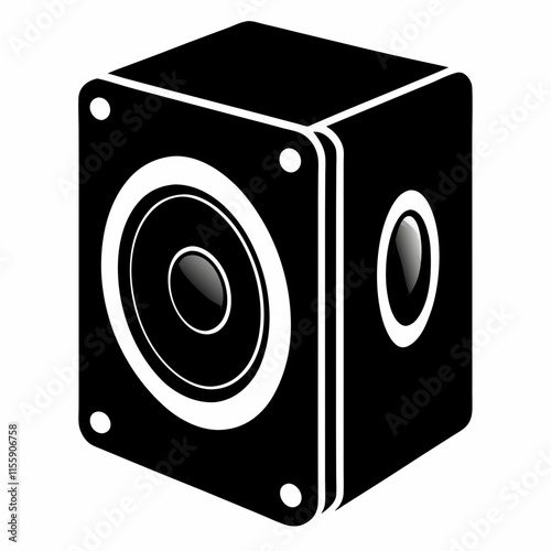 Speaker Volume Black Silhouette Vector