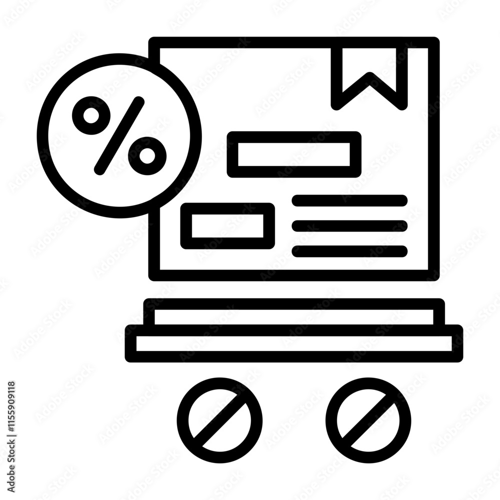 Fototapeta premium Discount Courier Icon