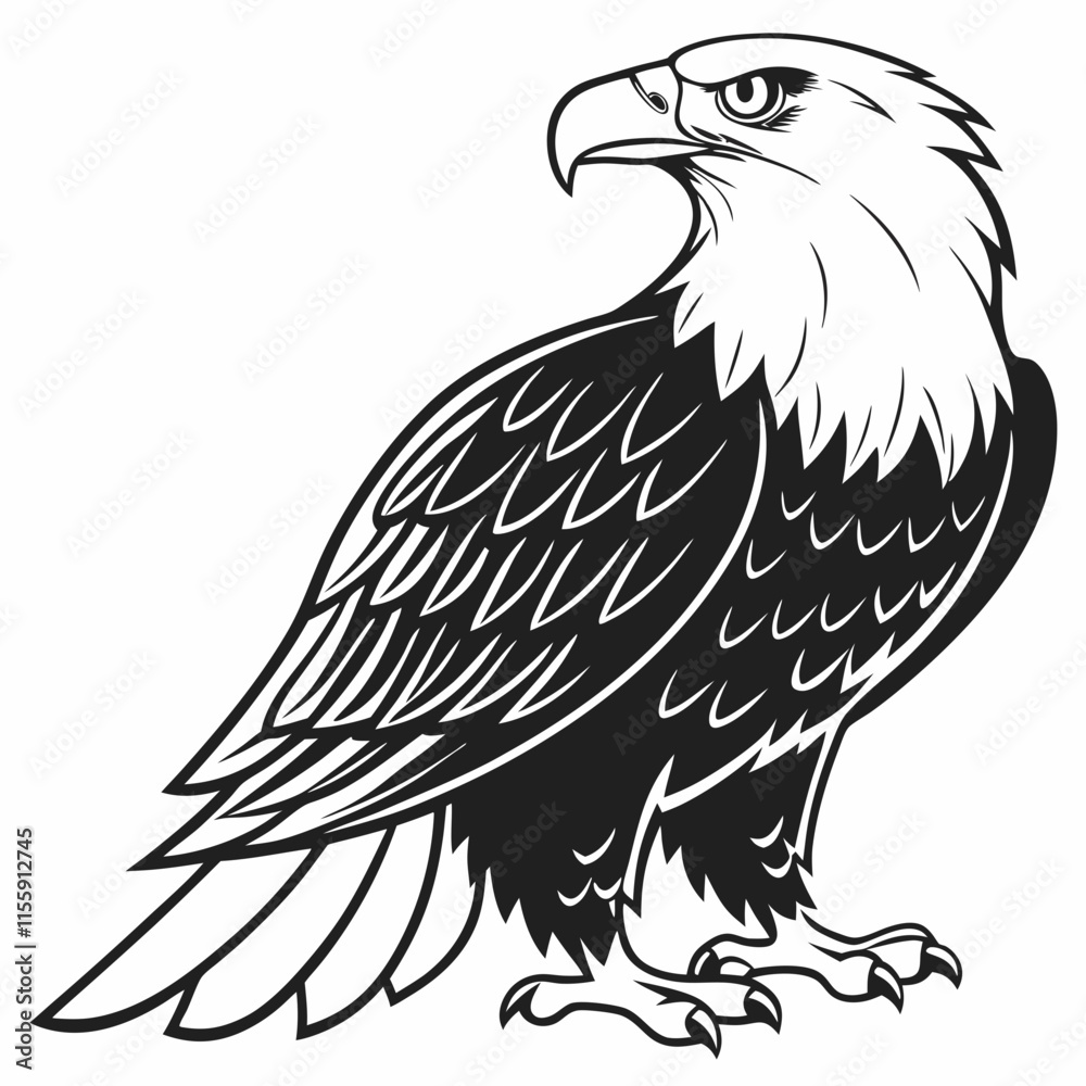Obraz premium eagle vector illustration on a white background 
