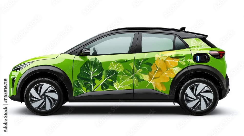 Naklejka premium Electric SUV with Eco-Friendly Design Elements