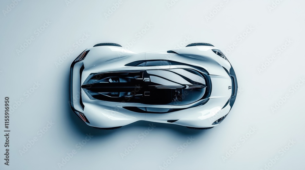Ultra Low Electric Hypercar Design from Above Ultra Low Electric Hypercar Design from Above