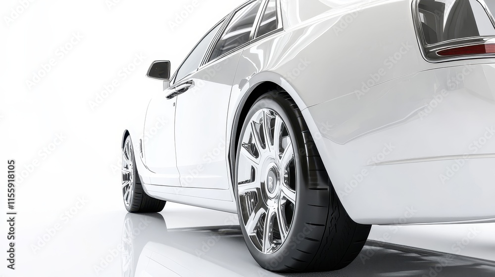 Naklejka premium Elegant Luxury Sedan with Stylish Chrome Accents