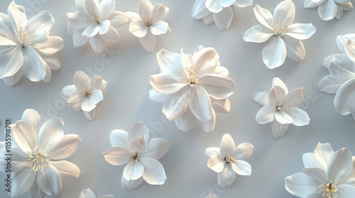 Elegant White Blossoms: A Serene Floral Arrangement