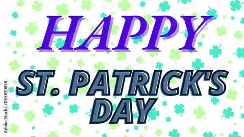 Wallpaper Mural Happy St Patrick's Day Greeting Card Animation. St. Patrick's Day Celebration Background - 4k video. Torontodigital.ca
