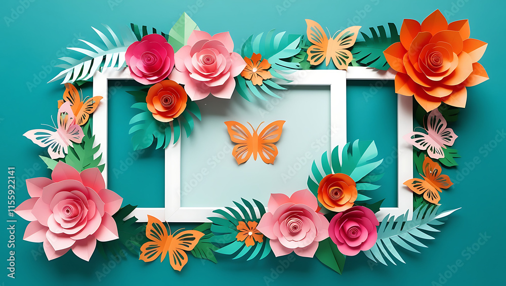 Obraz premium frame with roses