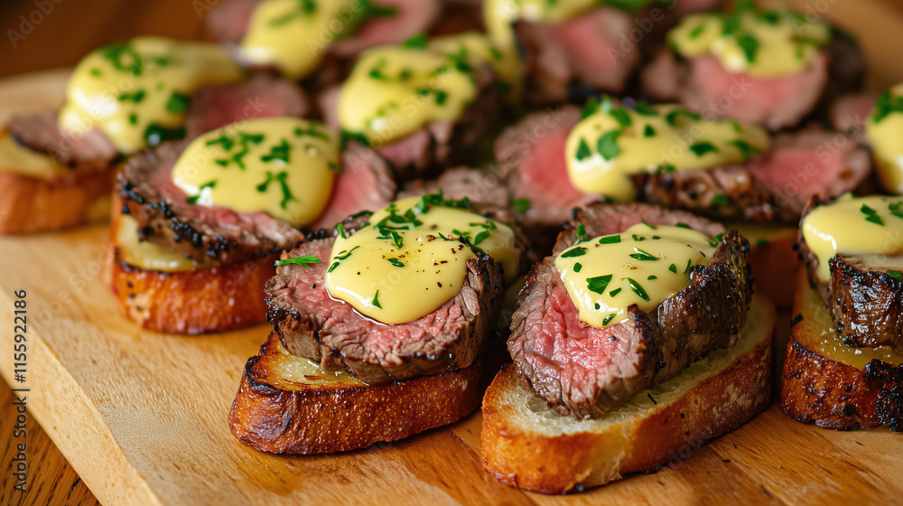 Grilled Beef Tenderloin Crostini with Béarnaise Sauce Recipe Grilled Beef Tenderloin Crostini with Béarnaise Sauce Recipe