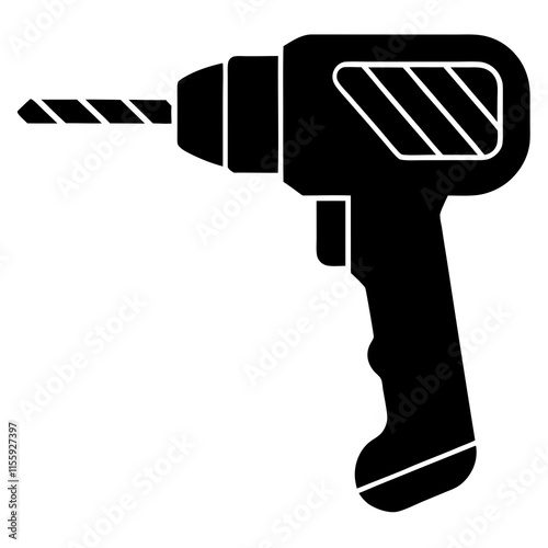 Power Drill silhouette vector icon design